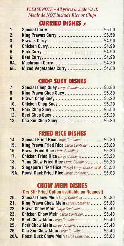 Skewen Chinese and English meals takeaway