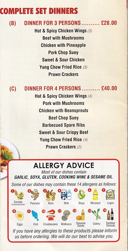 Skewen Chinese and English meals takeaway