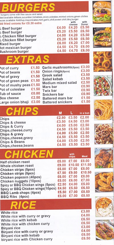 Menu of Fish  Mix  Taibach, Port Talbot